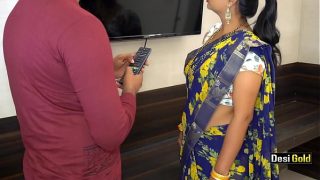 Indian Hot Bhabhi Seduces TV Mechanic For Sex With Clear Hindi Audio