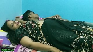 Indian hot step sister getting fucked by junior brother at midnight Real desi hot sex
