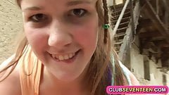 Lovely teenager farm girl fucking outdoors public sex videos