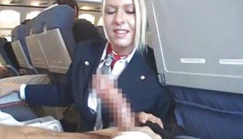 Riley Evans American Stewardess Hot Handjob