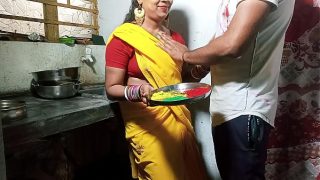 Telugu girlfriend fucked ass in the home kitchen