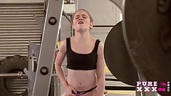 Tiny Australian bangs her gym instructor sex movie